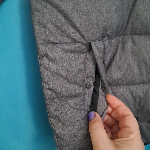 Under Armour Hooded Puffer Jacket YLG Youth Large Gray Full Zip Winter Coat Boys - Picture 4 of 7